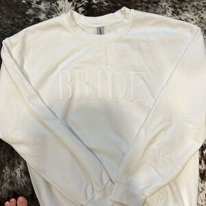 Women’s Gilda’s White BRIDE Crewneck Medium
